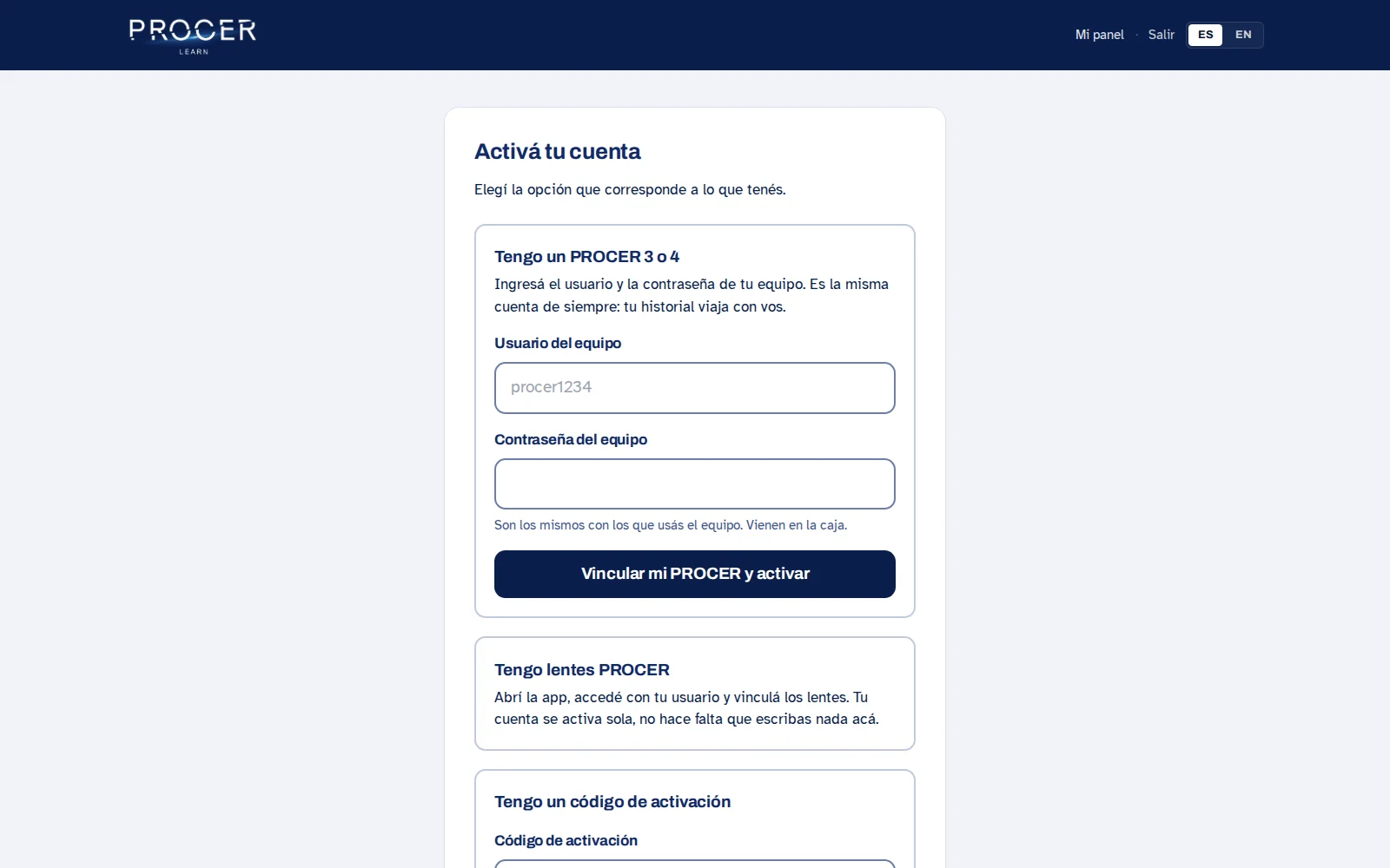 Captura de Learn: Resolvé una cuenta duplicada