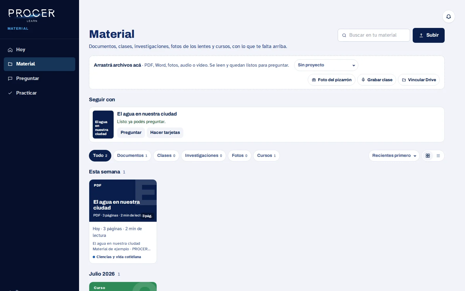 Captura de Learn: Elegí cómo seguir