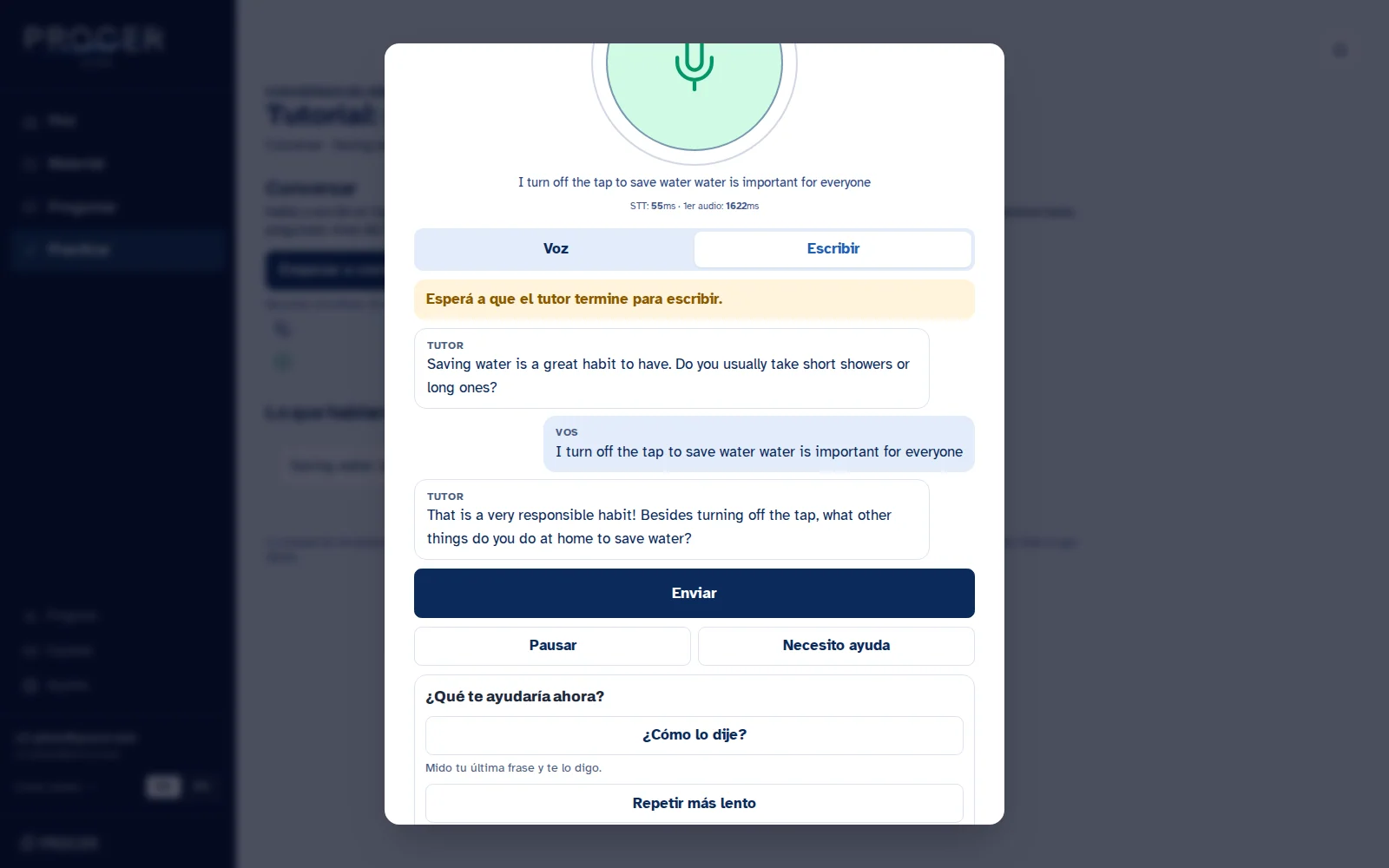 Captura de Learn: Usá Necesito ayuda