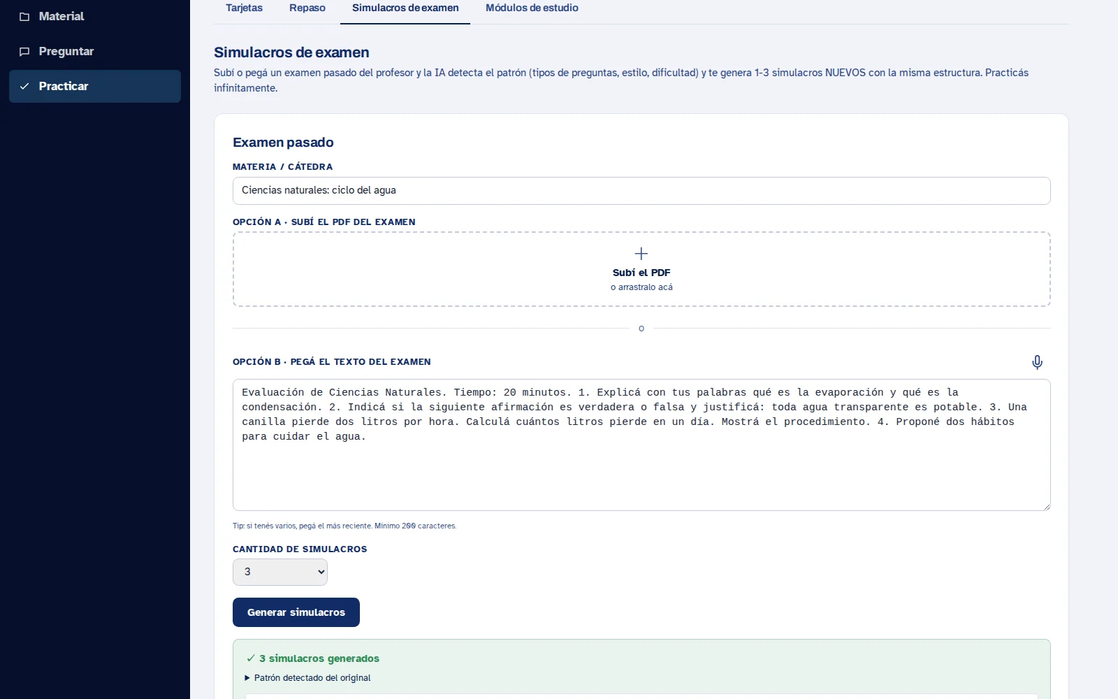 Captura de Learn: Revisá el resultado antes de resolver
